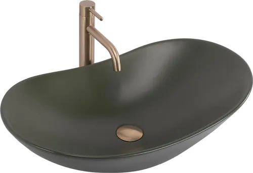 Aufsatzwaschbecken Rea Royal Olive Matt in grün von REA