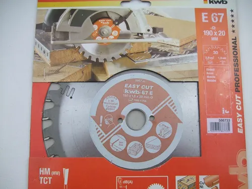 HM Kreissägeblatt EASY CUT Ø190x20x1,8mm 30 Zähne Sägeblatt kwb