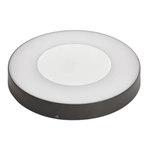 Lucande LED Außen-Deckenleuchte Sora - Moderne LED-Außen-Deckenlampe mit fest verbautem Leuchtmittel und integriertem Bewegungsmelder. Ideal für überdachte Terrassen und Hauseingänge, Schutzart IP54.