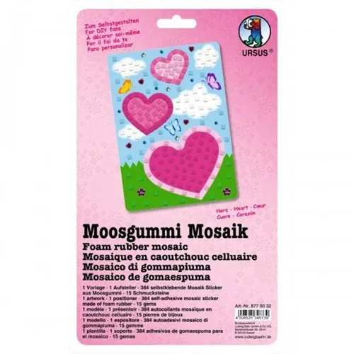 Moosgummi Mosaik Herz Bastelset