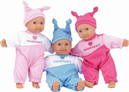 Idee+Spiel Spiel DOLLSWORLD Little Loves Babypüppchen 21cm - Weicher Körper mit Strampl