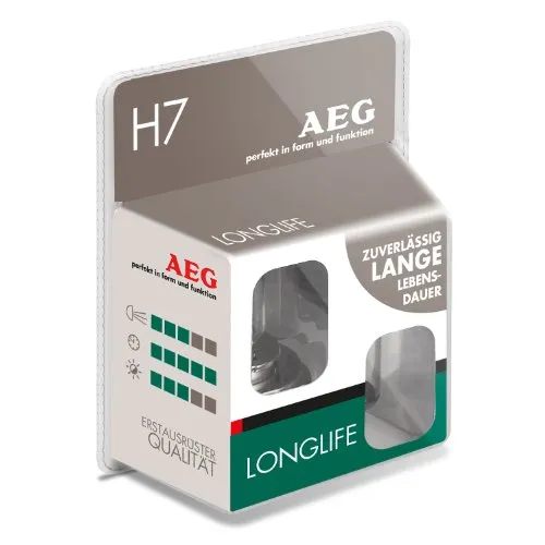 AEG Automotive 97266 Glühlampe Longlife H7, 55 W, 2-er Set