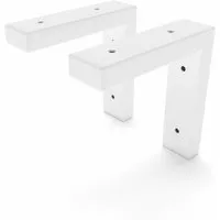 HEVVA Schwerlast Regalhalterung MAIN 15 cm Tief 2er Set Weiß