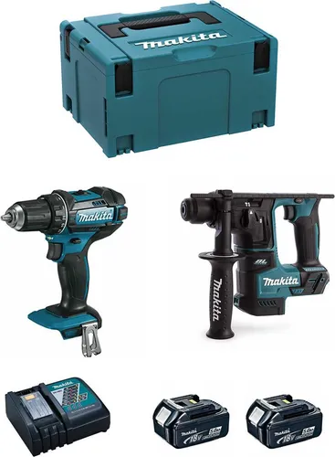 MAKITA Kit 18V MSL2P2 (DHR171 + DDF482 + 2 x 5,0 Ah + DC18RC + MAKPAC 3)
