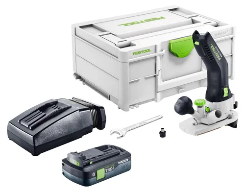 Festool MFKC 700 KA EB-Basic Kantenfräse 18 V mit Akku und Ladegerät - Kantenfräse für präzise Ergebnisse, inklusive 1x 4,0 Ah Akku und Ladegerät. Ideal für anspruchsvolle Holzarbeiten und einfache Handhabung.