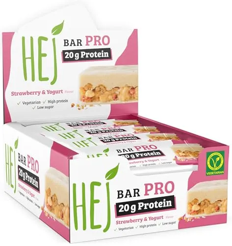 HEJ – Bar Pro Strawberry & Yogurt 12x60g – Proteinriegel mit 20g Protein