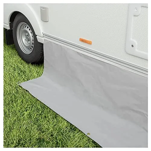 wamovo Windblende Unterbodenschutz 1m - Zubehör für Wohnmobilzelte, schützt und isoliert die Fahrzeugunterseite vor Wasser, Wind, Rost & Staub und bietet einfache Befestigung mit Ösen und Keder.