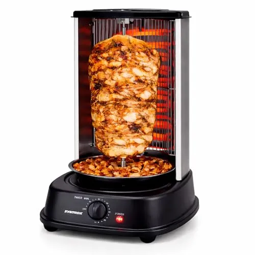 Syntrox Germany Schaschlikgrill Plumos 2000W 21L schwarz