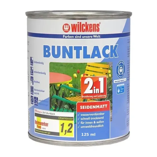 Wilckens Buntlack 2in1 seidenmatt RAL 7016 Anthrazitgrau wetterfest 125 ml