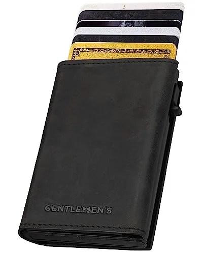 Gentlemen's Geldbörse Cardholder - Kreditkartenetui mit Münzfach, RFID-Schutz und edler Geschenkverpackung für Herren