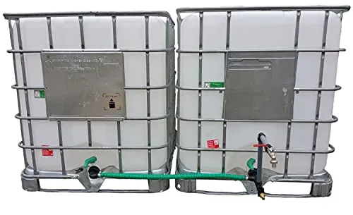 FN-Technik 2-Fach DN 50 IBC Regentonnenverbinder - Regentonnenverbinder mit flexibler Bauweise und Schwanenhals für optimale Zapfhöhe von 250 mm, ideal für die einfache Verbindung von IBC Tanks.
