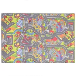 Snapstyle Kinderteppich Mehrfarbig 100x100 cm - Entdecken Sie den farbenfrohen Kinderteppich mit 3D Straßenlandschaft. Robustes und pflegeleichtes Material sorgt für langanhaltenden Spielspaß. Ideal für kreative Spielstunden im Kinderzimmer!