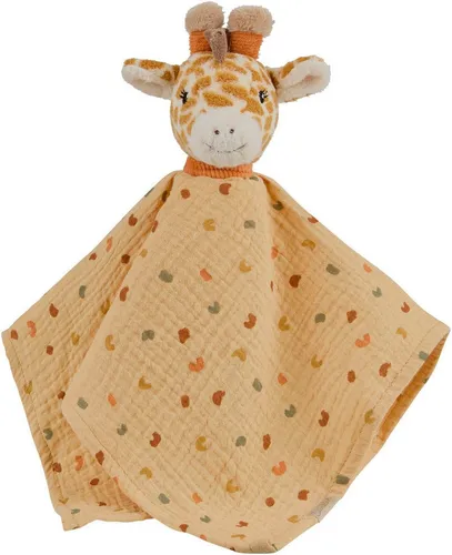 Sterntaler Schmusetuch L GIRAFFE Kaya ocker - Kuscheltiere aus weichem Musselin und Flauschstoff, ideal für empfindliche Babyhaut und mit süßem Giraffen-Muster für ein angenehmes Kuschelerlebnis.