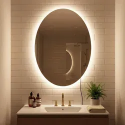 COSTWAY LED Badspiegel oval mit Anti-Beschlag und dimmbaren Lichtfarben - Eleganter 70 x 50 cm großer Badspiegel mit 3 dimmbaren Lichtfarben. Die praktische Memory-Funktion speichert Ihre Lieblingsbeleuchtung für eine individuelle Pflegeerfahrung. Hergestellt aus robustem gehärtetem Glas für maximale Sicherheit.