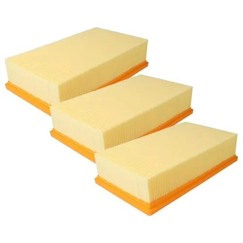 vhbw 3x Flachfaltenfilter kompatibel mit Kärcher NT 30/1 Tact L, NT 30/1 Tact Te H, NT 30/1 Tact TE L Staubsauger - Filterelement