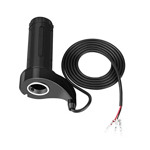 Gasgriff Elektro, Motorrad Gasgriff Griffe, Lenkergriffe, Fahrrad Lenker Griffe Elektrischer Fahrraddrehzahlregler mit linker/rechter Drosselklappe für Fahrräder, Motorroller, elektrische Fahrräder