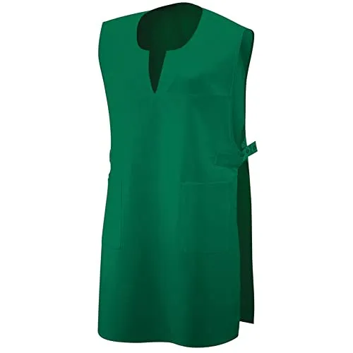 EXNER Überwurf-Kittel, Überwurf-Schürze, Chasuble ohne Arm, mit V-Auschnitt, Farbe flaschengrün, Größe I