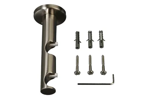 Liedeco Träger, Gardinenstangen, 12 cm offen für ø 20 mm, 2-läufig