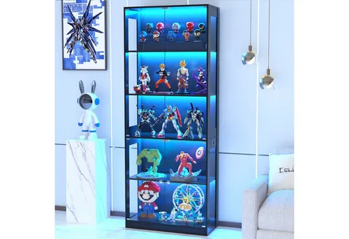 VOWNER Glasvitrine mit LED-Beleuchtung