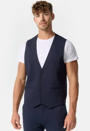 JEFF Herren JFEzra Weste - Elegante Anzugweste in Dark Navy Größe 50 - Anzugwesten für Herren mit hochwertigem Viskose-Anteil für angenehmen Tragekomfort und stilvollem Design. Perfekt für formelle Anlässe und moderne Styles.