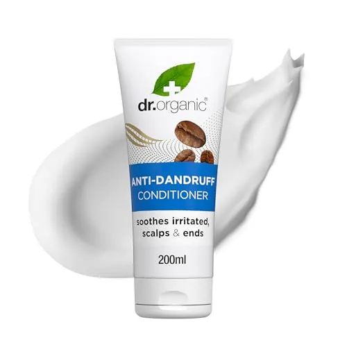 Dr. Organic Kaffee Anti-Schuppen Conditioner, gesunde Kopfhaut, Herren, Damen, natürlich, vegan, tierversuchsfrei, paraben- und SLS-frei, recycelt & recycelbar, biologisch, 200ml