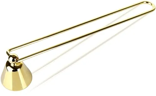 BRUBAKER Kerzenlöscher für Kerzen und Duftkerzen - Dochtlöscher aus Metall - 22 cm lang - Kerzenglocke Kerzenzubehör Gold - Flammenlöscher - Zubehör für Weihnachten und Geschenke