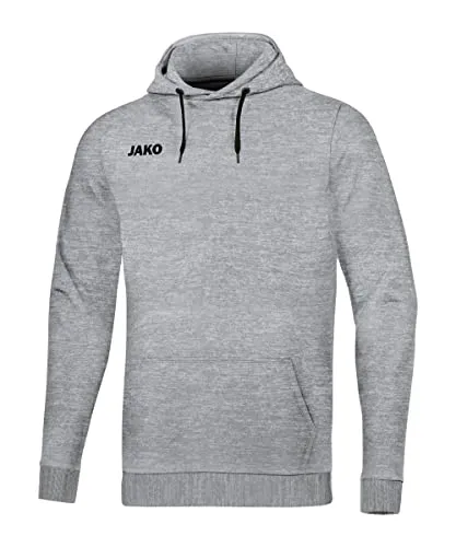 JAKO Base Hoody grau 4XL Unisex - Hochwertiger Unisex-Hoodie mit Kapuze und Kordelzug, ideal für sportliche Aktivitäten oder Freizeit. Bequem und stylisch für jeden Anlass.