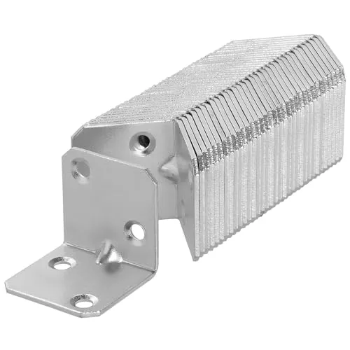 KOTARBAU 100er Set Winkelverbinder 30 x 30 x 30 x 1,5 mm mit Sicke Stahl Bauwinkel Montagelöcher Möbelverbinder Verzinkt Schwerlast Holzverbinder Montagewinkel