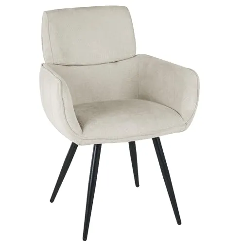 exitodesign Esszimmerstühle mit Armlehne Verba 62x63x86 cm - Esszimmerstühl Bürostuhl Gepolsterter Stuhl - für Esszimmer Küche Wohnzimmer Salon Schreibtisch (Beige)