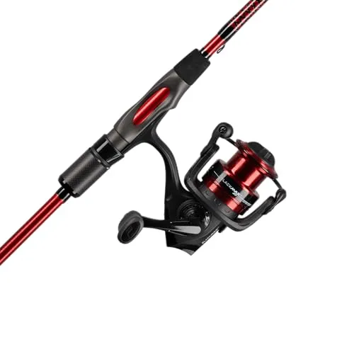 Produktbild Ugly Stik, 198 cm Kohlenstofffaser-Spinnrute und Rollen-Combo, Graphit mit Graphitspitze, 198 cm Zweiteilige Fast-Action-Rute, Rot/Schwarz
