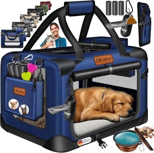 LOVPET® Faltbare Hundebox mit Hundenapf von LOVPET