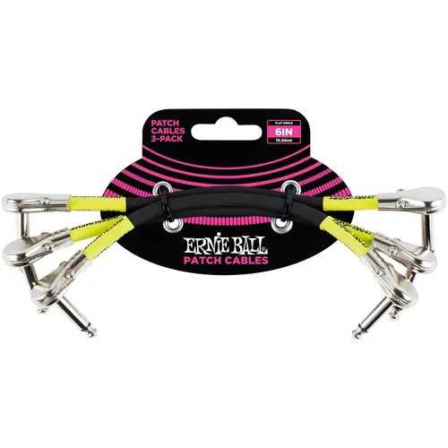 ERNIE BALL EB6059 Patchkabel, Klinke 6,3mm flach gewinkelt/ Klinke 6,3mm flach g