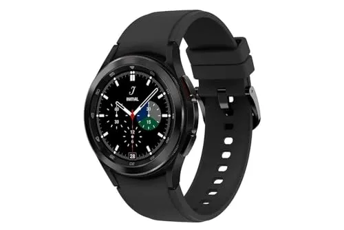 Samsung Galaxy Watch 4 Classic 42mm - Elegante Smartwatch für Fitness - Smartwatch mit drehbarer Lünette und BioActive Sensor zur Körperanalyse, ideal für Fitnessziele und einen aktiven Lebensstil.