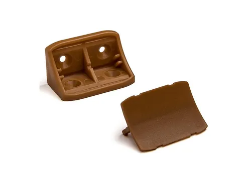 SO-TECH® Winkelbeschlag Korpusverbinder Doppel-Eckverbinder 24 x 24 x 44 mm mit Abdeckkappe (10 St)