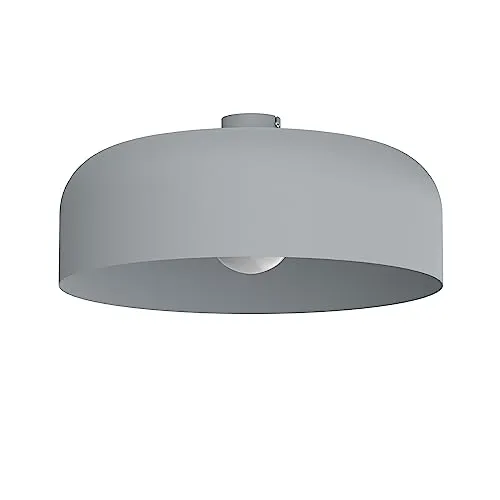 L+ LED-Deckenleuchte, aus Metall, zylindrische Form, moderner Küchen-Kronleuchter, Durchmesser 50 cm, Farbe Grau