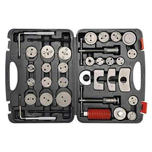 YATO Scheibenbremsbelag und Bremssattel Wartungswerkzeugsatz 36Stk. - Auto-Bremsbeläge, flexibles Dreh- / Rückstellwerkzeug für einfache Wartung von Bremssätteln – ideal für DIY und Werkstätten.