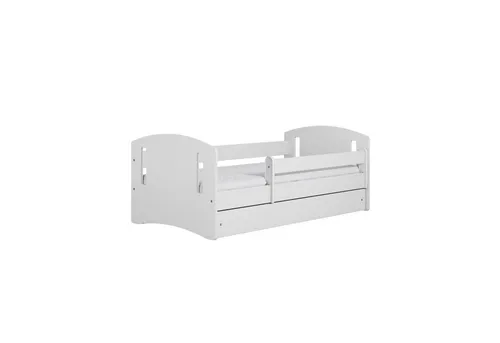 Raumhirsch Furniture Kinderbett, Weiß, 80x140 cm mit Schublade - Modernes Kinderbett 80/140 cm in Weiß mit praktischer Schublade. Ideal für jedes Kinderzimmer, vereint es Funktionalität und ansprechendes Design für einen komfortablen Schlaf.