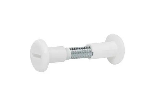 SO-TECH® Winkelbeschlag Möbel - Verbindungschrauben weiß Ø 8 mm für Holzstärke 31 - 40 mm (50 St)