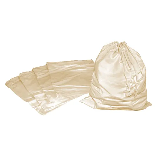 EDUPLAY 230-008 Zugbeutel groß, 100% Baumwolle, natur (5er Pack)