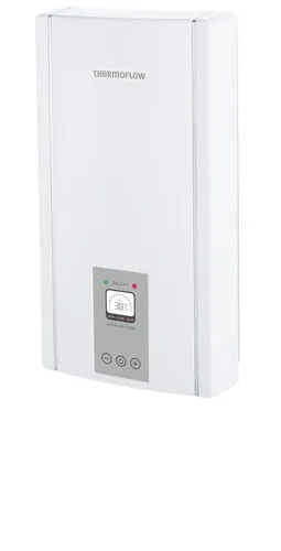 Thermoflow ELEX 3in1 Durchlauferhitzer - Sonstige Heizsysteme: Leistungsstarker 3in1 Durchlauferhitzer mit 18/21/24 kW für effiziente Warmwasserbereitung von 35 °C bis 55 °C, ideal für Küche und Bad.