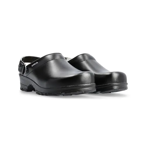 SIKA 8185 Flex LBS Clogs - Ideal für Medizin und Gastronomie - Herren Clogs mit Fersenriemen, hervorragender Stoßabsorbierung und einem bequemen Fußbett aus Schaum und Leder, perfekt für die Pharma- und Lebensmittelindustrie.
