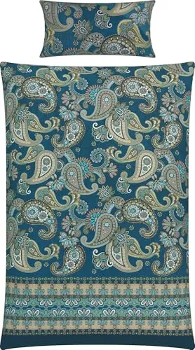 Erwin Müller Bettwäsche Mako-Satin blau Größe 1x 135x200 cm + 1x 40x80 cm