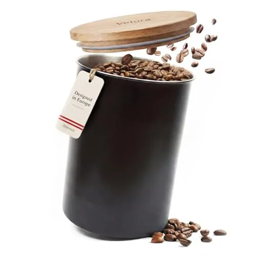 Produktbild Velura Kaffeedose luftdicht für 1kg Kaffeebohnen aus Edelstahl