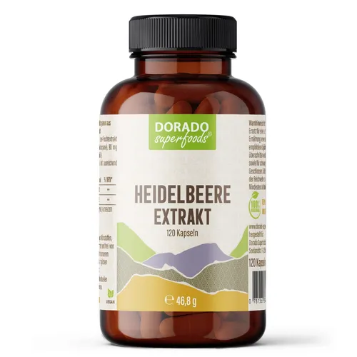 Heidelbeere Extrakt Kapseln–300 mg | 25% Anthocyane | 120 Stück – 4 Monatsvorrat