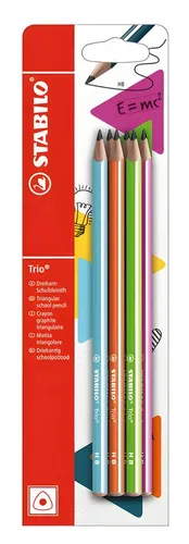 STABILO Bleistift STABILO Trio HB sortiert 6er Blister