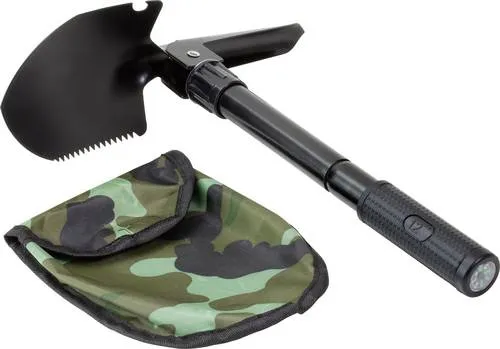 Sintron 207755 Klappspaten mit Tasche - Kompakter Klappspaten aus robustem Kohlenstoff-Stahl, ideal für Outdoor-Aktivitäten. Mit vielseitigen Funktionen wie Schaufeln, Graben und Sägen – perfekt für Abenteuer in der Natur.