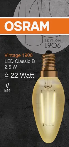 Osram VINTAGE 1906 LED 22 2.5 W/2400K E14