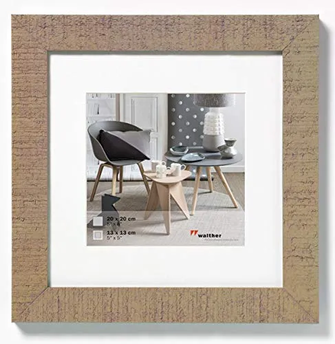 walther design Bilderrahmen beige 40 x 40 cm Home Holzrahmen HO440C