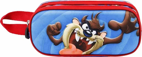 Looney Tunes Taz Tasmanian 3D Doppelfedermäppchen, Blau