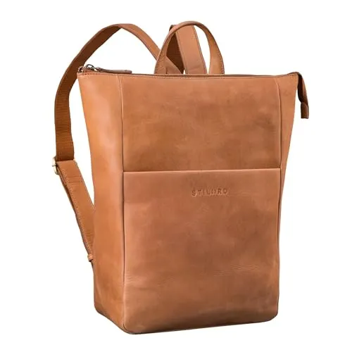 STILORD 'Linda' Lederrucksack für Damen – Stylischer Laptop-Rucksack für 13 Zoll Notebooks - FÜR MODERNE FRAUEN: Der Lederrucksack 'Linda' vereint Stil und Funktionalität. Ideal für Alltag, Büro und Reisen. Mit Anti-Diebstahl-Fach für Sicherheit und Platz für Laptop und Dokumente.